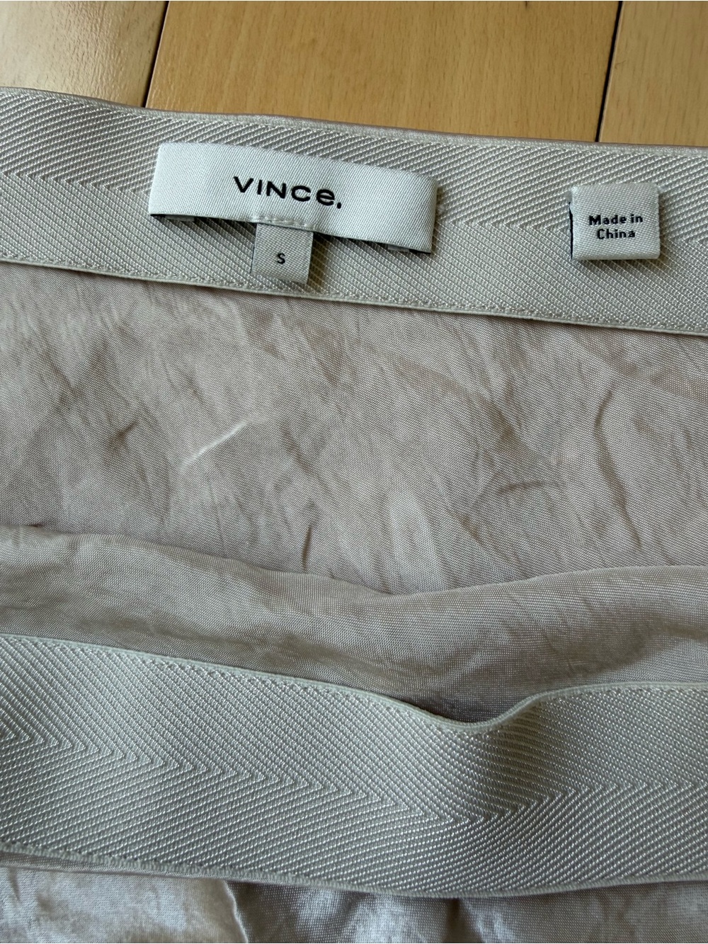 Vince Light Beige Slip Skirt with Soft Drape